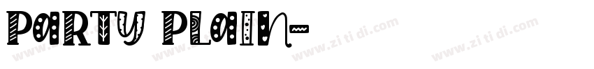 Party Plain字体转换